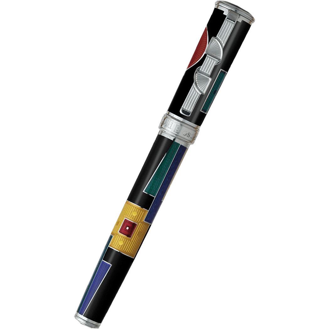David Oscarson 15th Anniversary/American Art Deco Rollerball Pen - Opaque Onyx Black - Pen Boutique Ltd