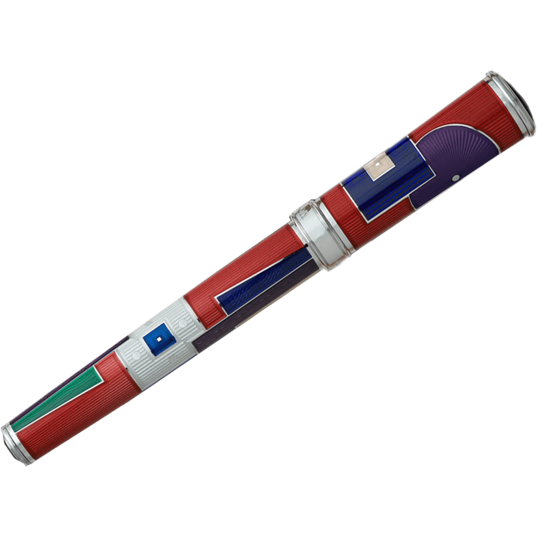 David Oscarson 15th Anniversary/American Art Deco Rollerball Pen - Translucent Ruby Red - Pen Boutique Ltd