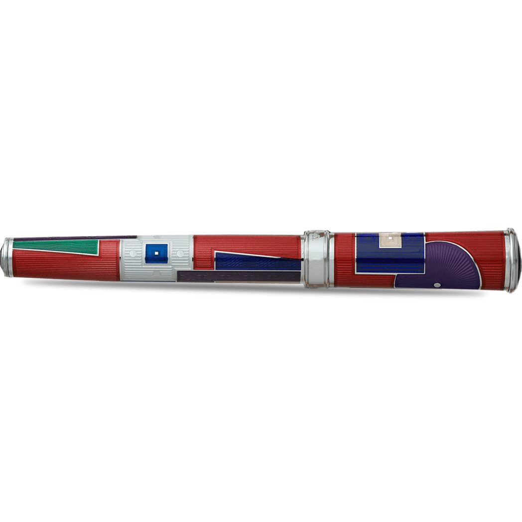 David Oscarson 15th Anniversary/American Art Deco Rollerball Pen - Translucent Ruby Red - Pen Boutique Ltd