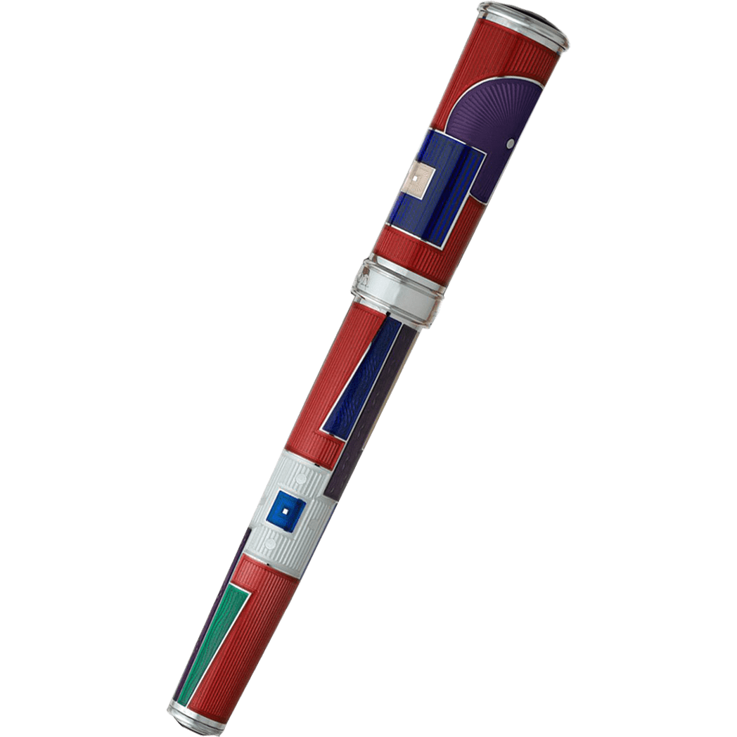 David Oscarson 15th Anniversary/American Art Deco Rollerball Pen - Translucent Ruby Red - Pen Boutique Ltd