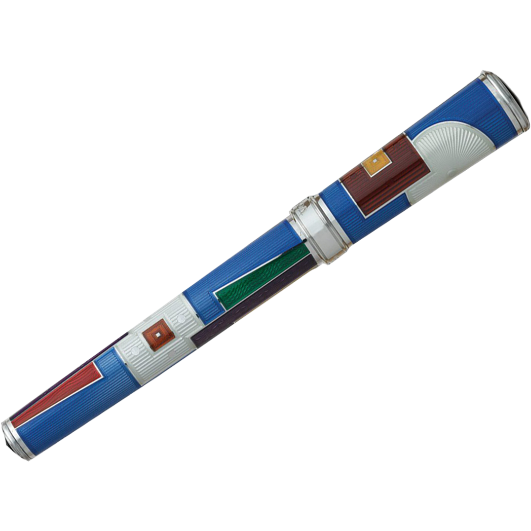 David Oscarson 15th Anniversary/American Art Deco Rollerball Pen - Translucent Sapphire-Pen Boutique Ltd