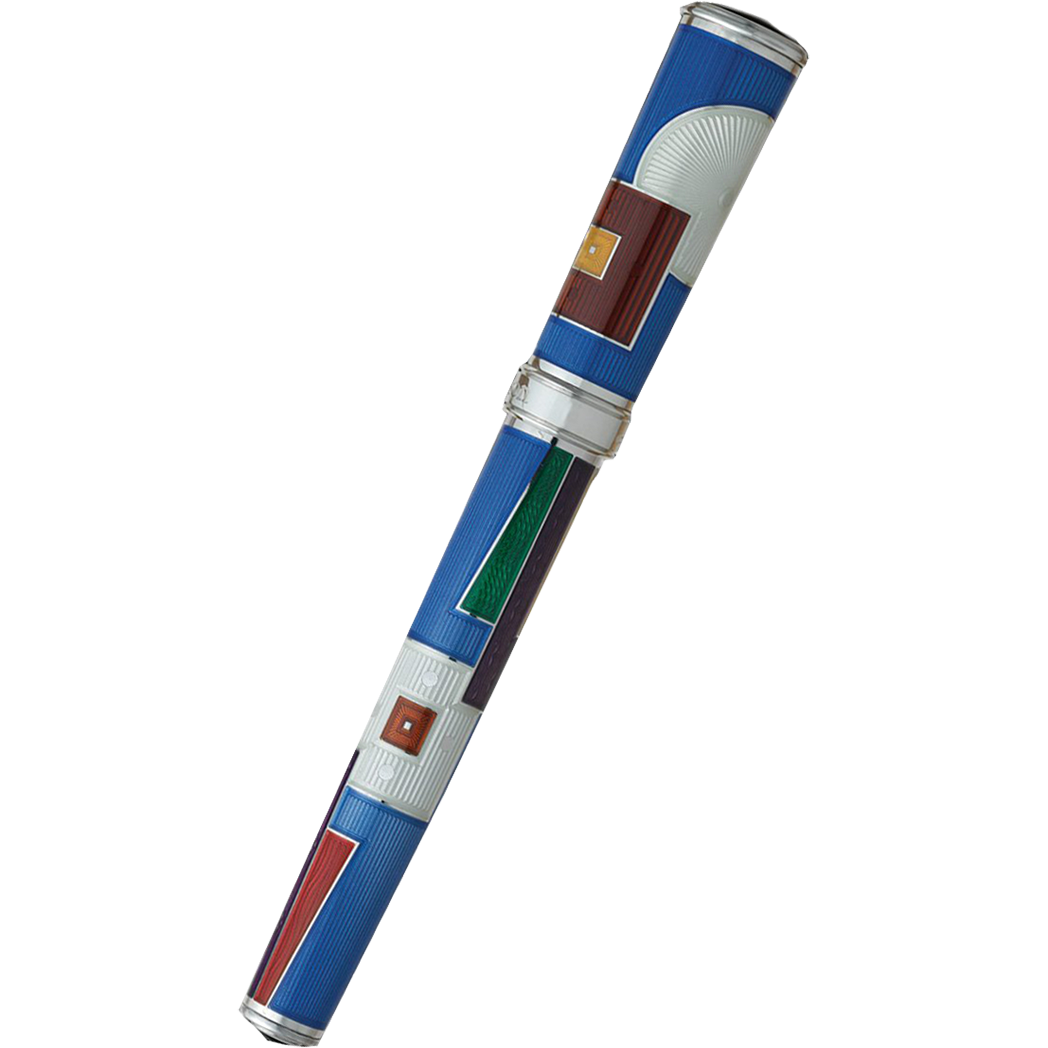David Oscarson 15th Anniversary/American Art Deco Rollerball Pen - Translucent Sapphire-Pen Boutique Ltd