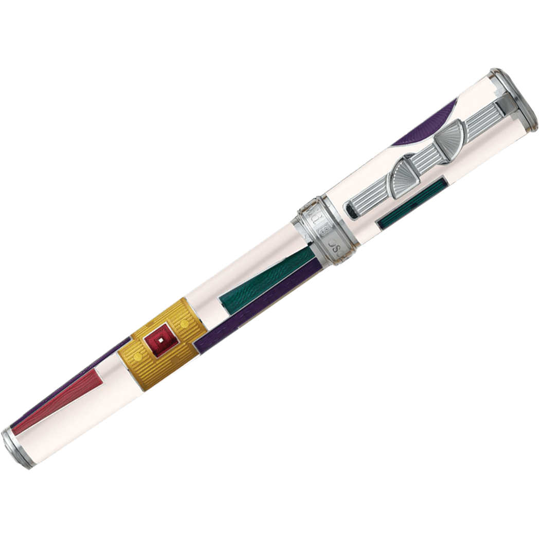 David Oscarson 15th Anniversary/American Art Deco Rollerball Pen - Opaque White - Pen Boutique Ltd