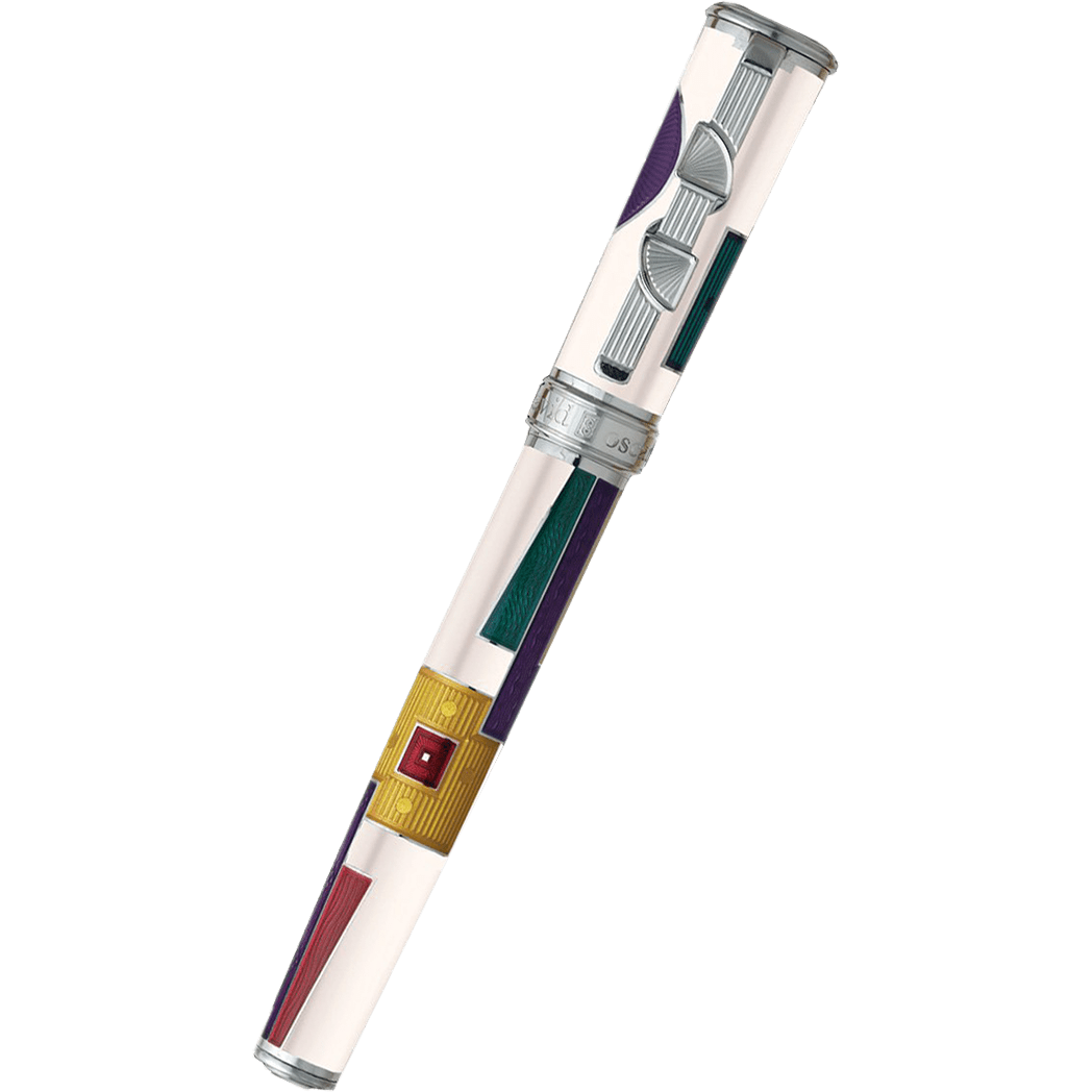 David Oscarson 15th Anniversary/American Art Deco Rollerball Pen - Opaque White - Pen Boutique Ltd