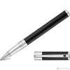 S T Dupont D-Initial Rollerball Pen - Chrome Trim - Black - Pen Boutique Ltd