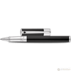 S T Dupont D-Initial Rollerball Pen - Chrome Trim - Black - Pen Boutique Ltd