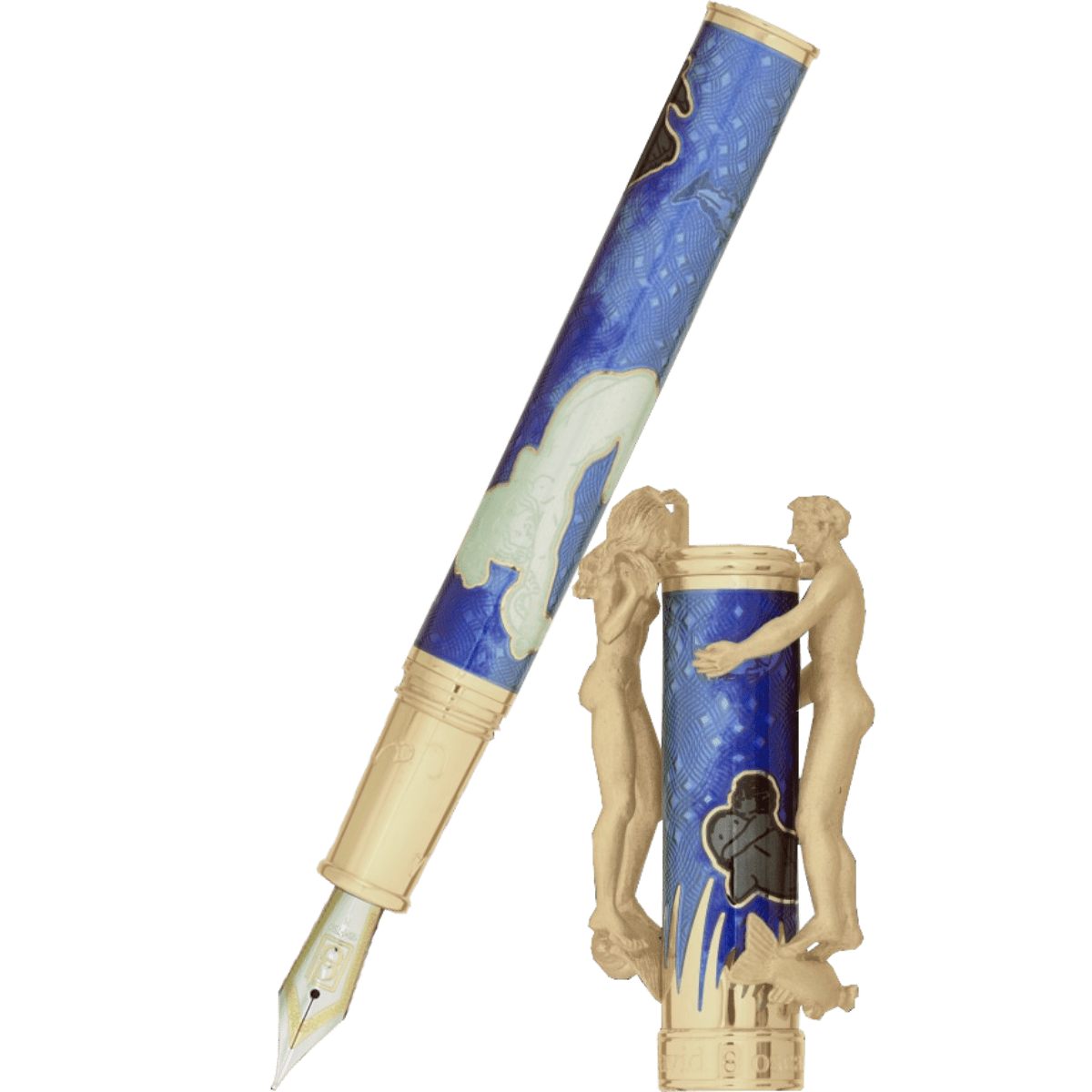 David Oscarson Marriage of the Waters Fountain Pen - Azure Blue - Pen Boutique Ltd