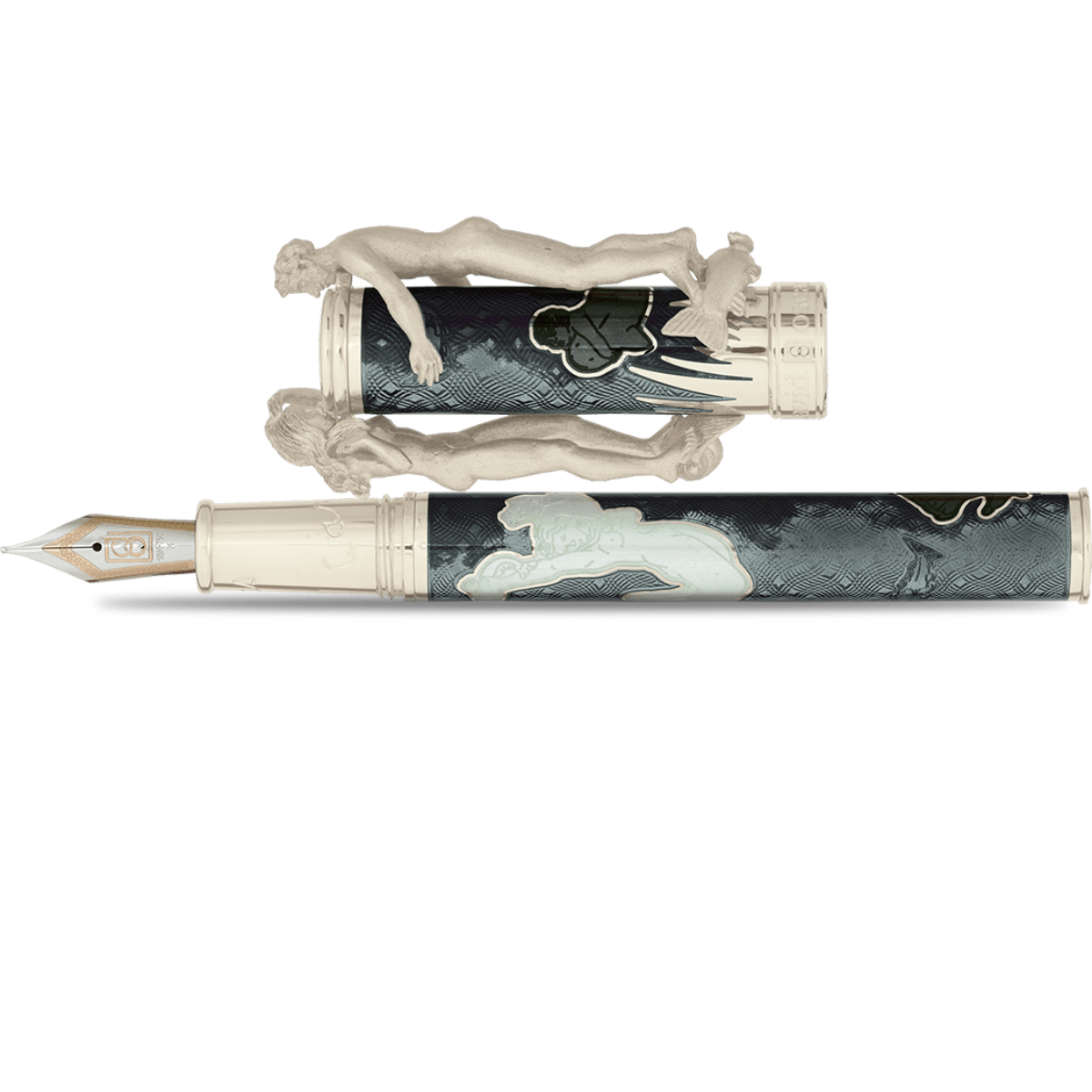 David Oscarson Marriage of the Waters Fountain Pen - Grey - Pen Boutique Ltd