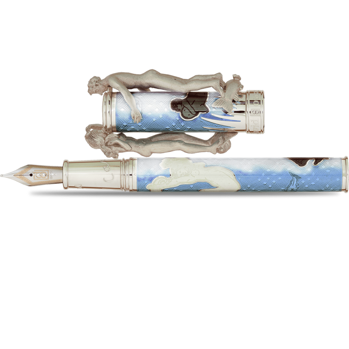 David Oscarson Marriage of the Waters Fountain Pen - Sapphire - Pen Boutique Ltd