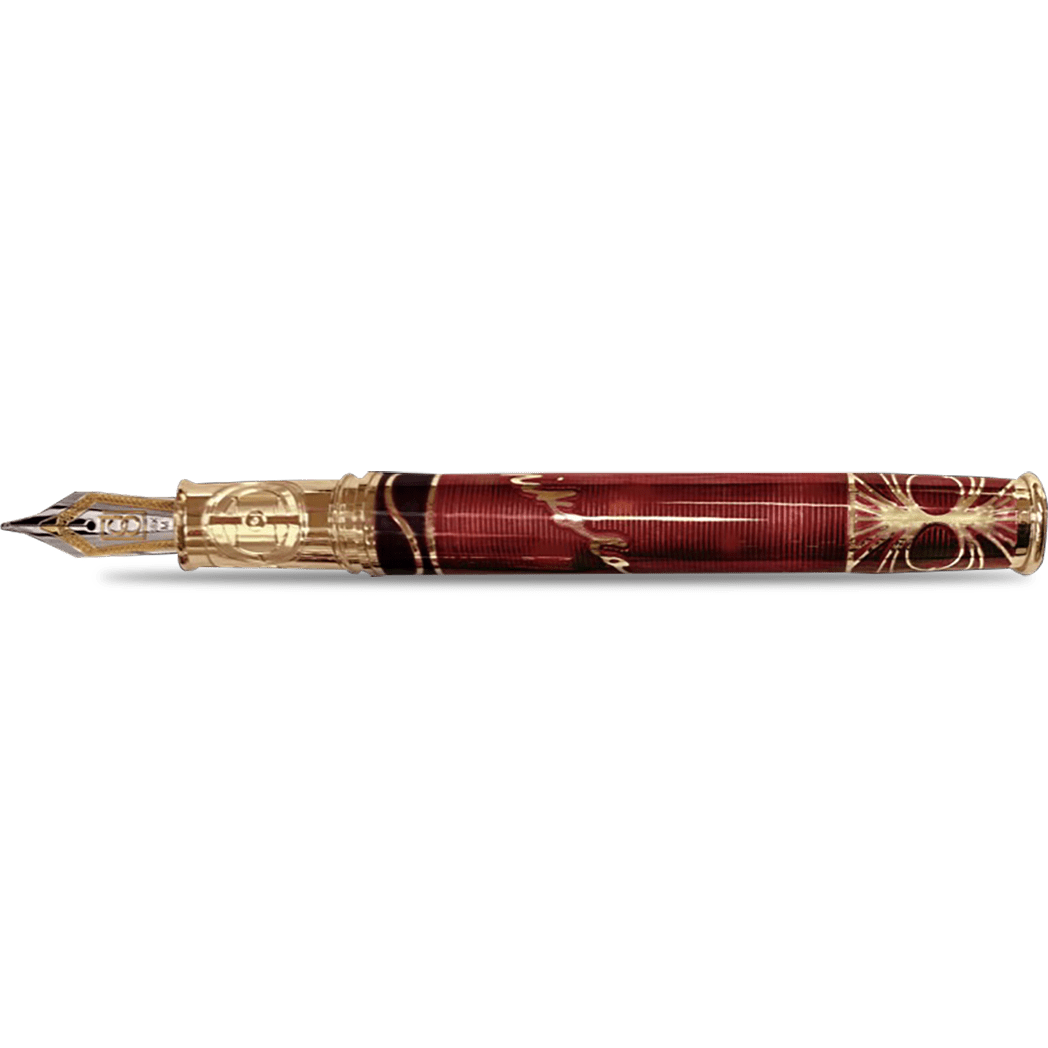 David Oscarson Tesla Fountain Pen - Translucent Orange - Pen Boutique Ltd