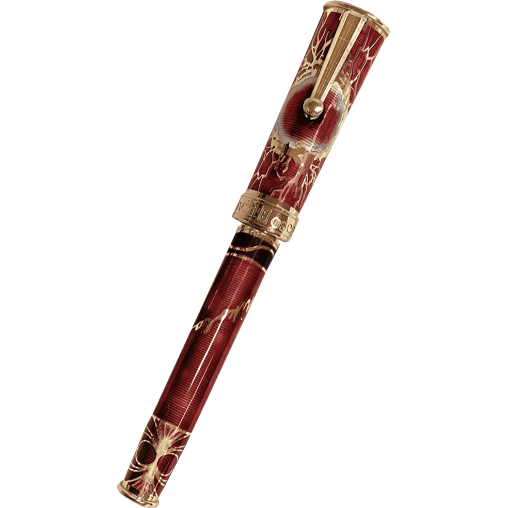 David Oscarson Tesla Fountain Pen - Translucent Orange - Pen Boutique Ltd