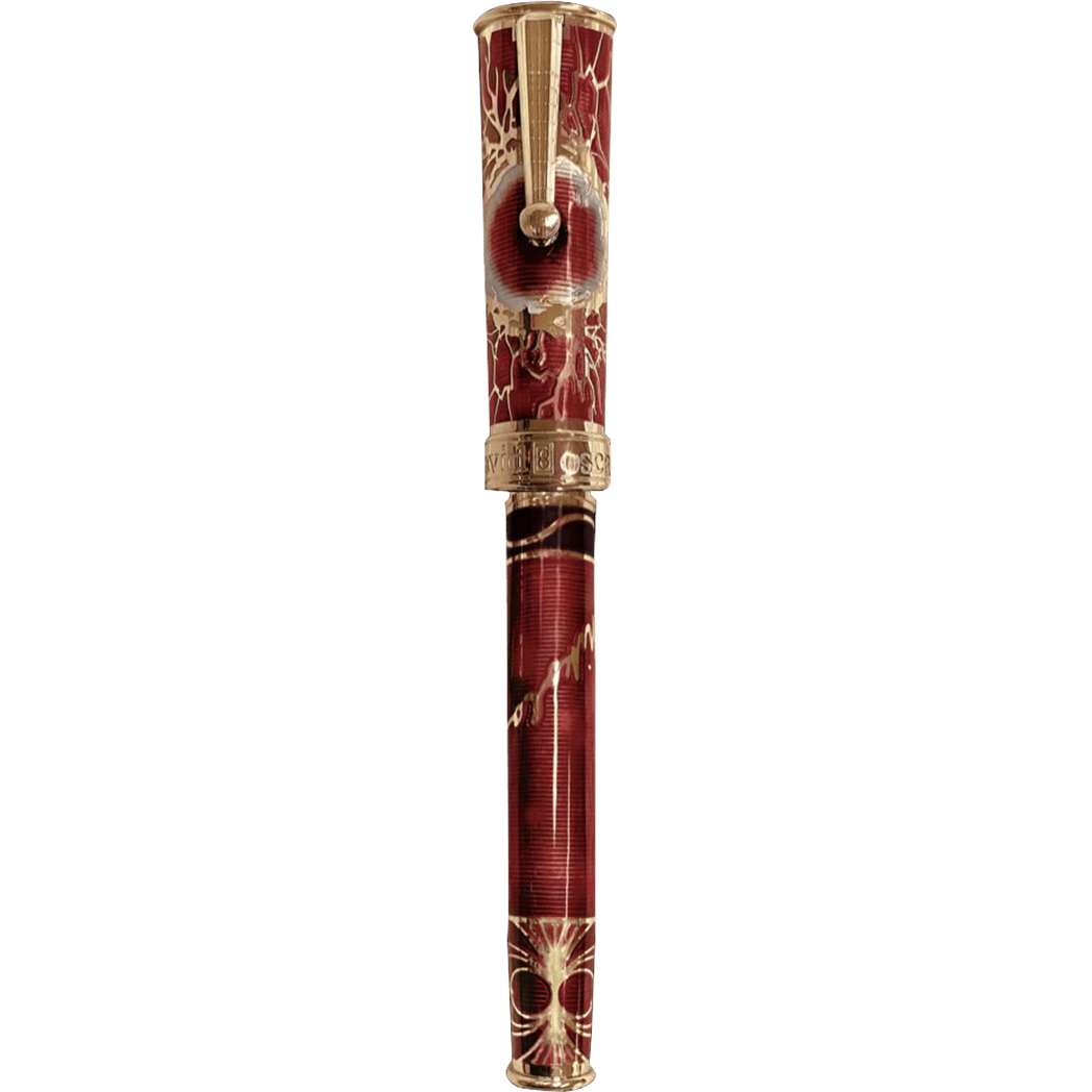 David Oscarson Tesla Fountain Pen - Translucent Orange - Pen Boutique Ltd