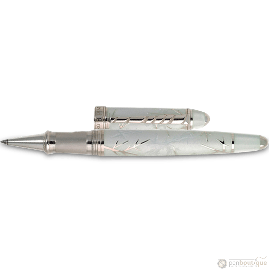 David Oscarson Winter Rollerball Pen - Winter White & Rhodium - Pen Boutique Ltd
