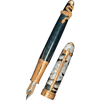 David Oscarson Deus Regit Fountain Pen - Moss Black - Gold Trim - Pen Boutique Ltd