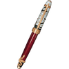 David Oscarson Deus Regit Rollerball Pen - Red - Gold Trim - Pen Boutique Ltd