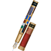 David Oscarson Ellis Island Fountain Pen - Ruby Red - Gold Vermeil - Pen Boutique Ltd