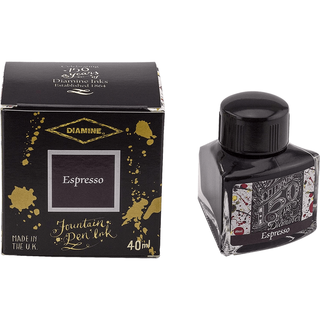 Diamine 150th Anniversary Ink Bottle - Espresso - 40ml - Pen Boutique Ltd