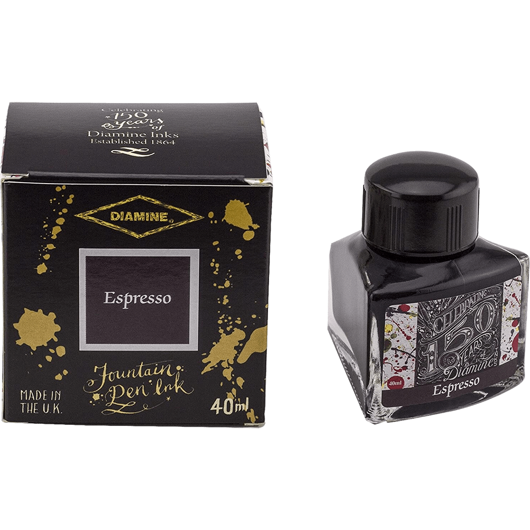 Diamine 150th Anniversary Ink Bottle - Espresso - 40ml - Pen Boutique Ltd