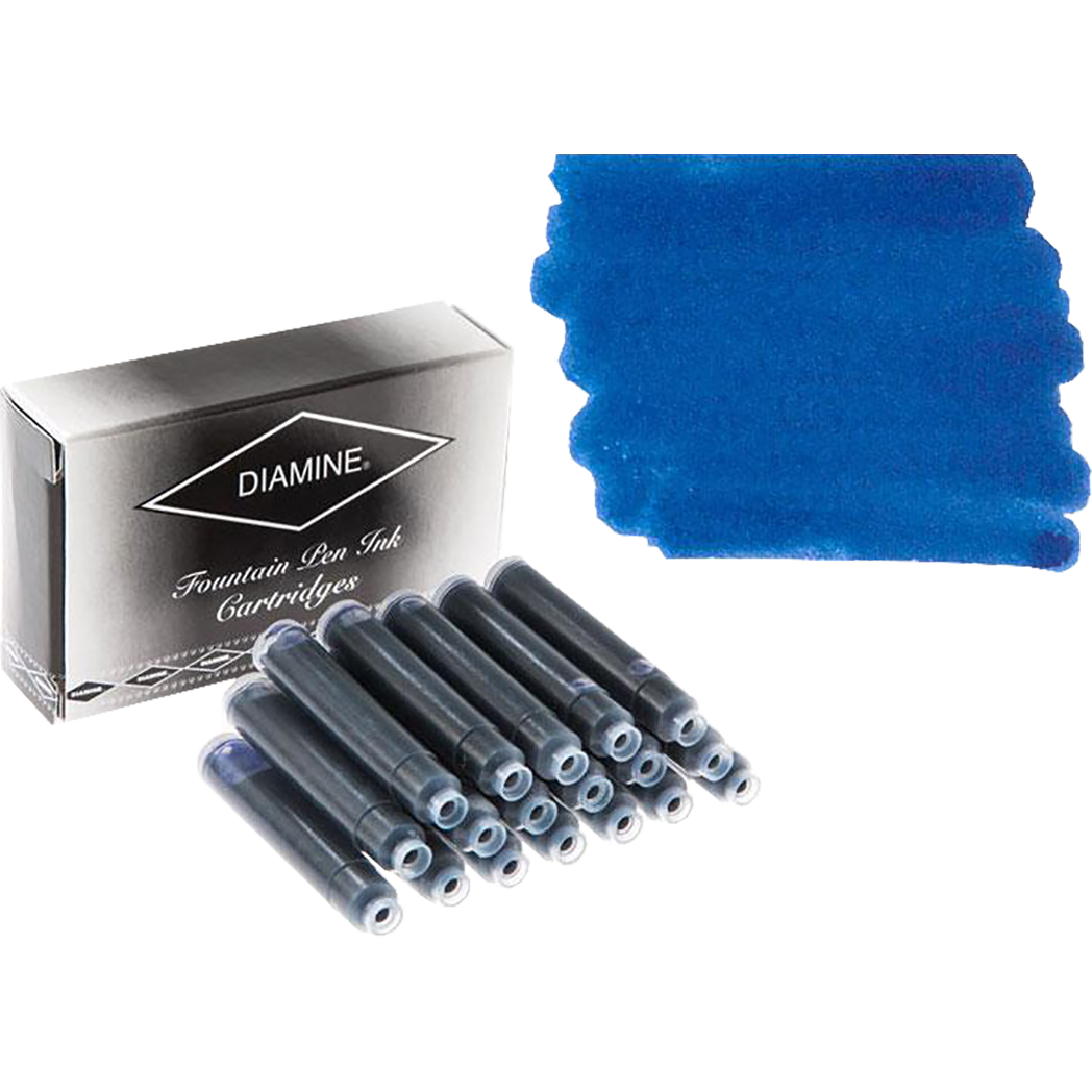 Diamine Majestic Blue Ink Cartridges 18/pk-Pen Boutique Ltd