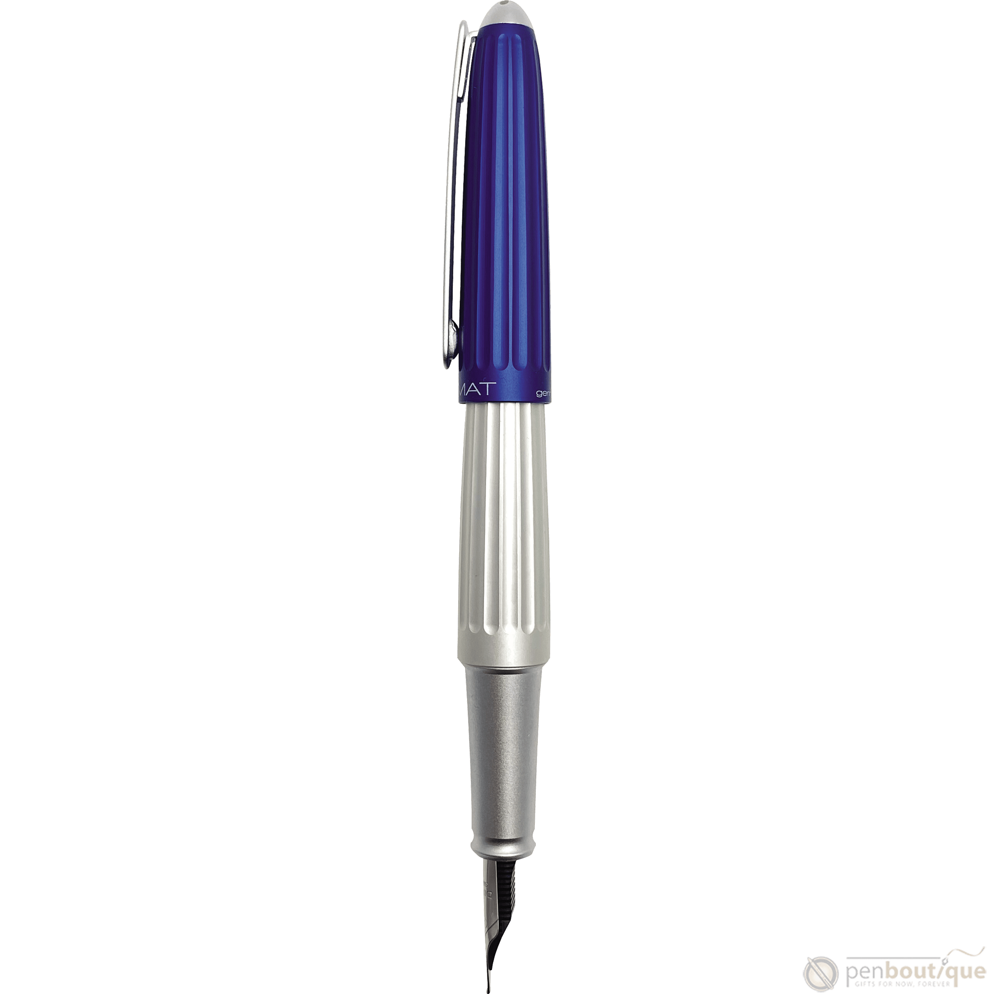 Diplomat Aero Fountain Pen - Blue/Silver - Steel Nib - Pen Boutique Ltd