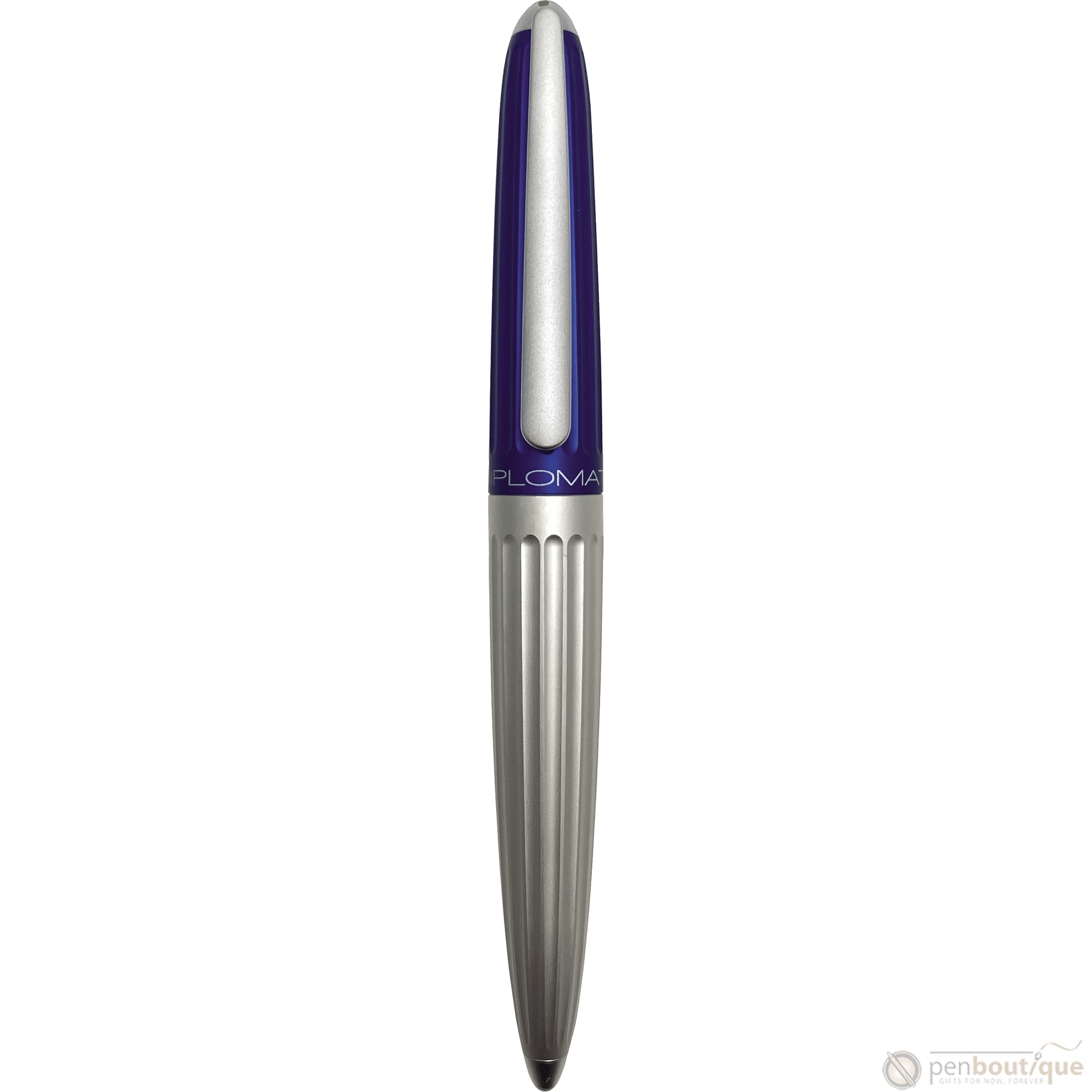 Diplomat Aero Fountain Pen - Blue/Silver - Steel Nib - Pen Boutique Ltd