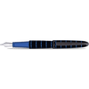 Diplomat Elox Ring Fountain Pen - Blue - Stainless Steel Nib - Pen Boutique Ltd