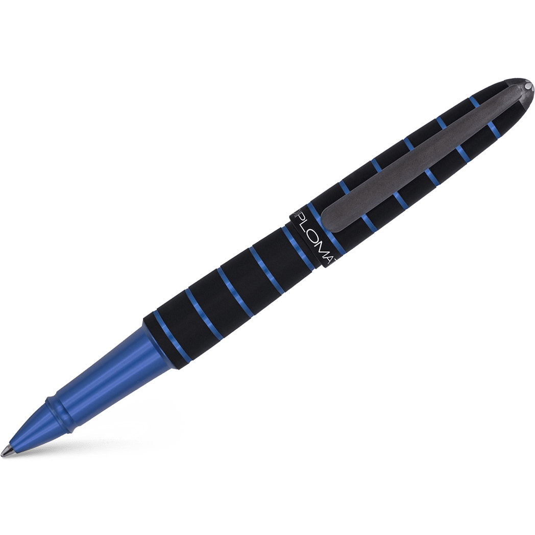 Diplomat Elox Ring Rollerball Pen - Blue - Pen Boutique Ltd