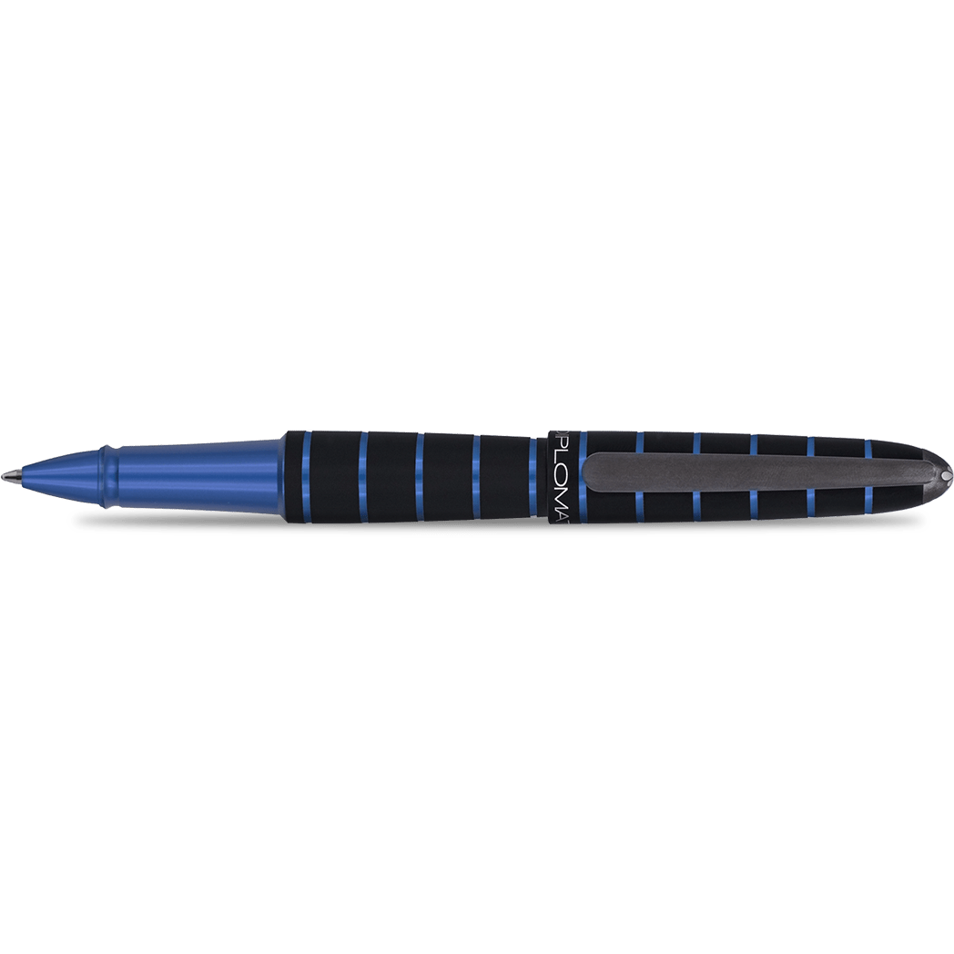 Diplomat Elox Ring Rollerball Pen - Blue - Pen Boutique Ltd