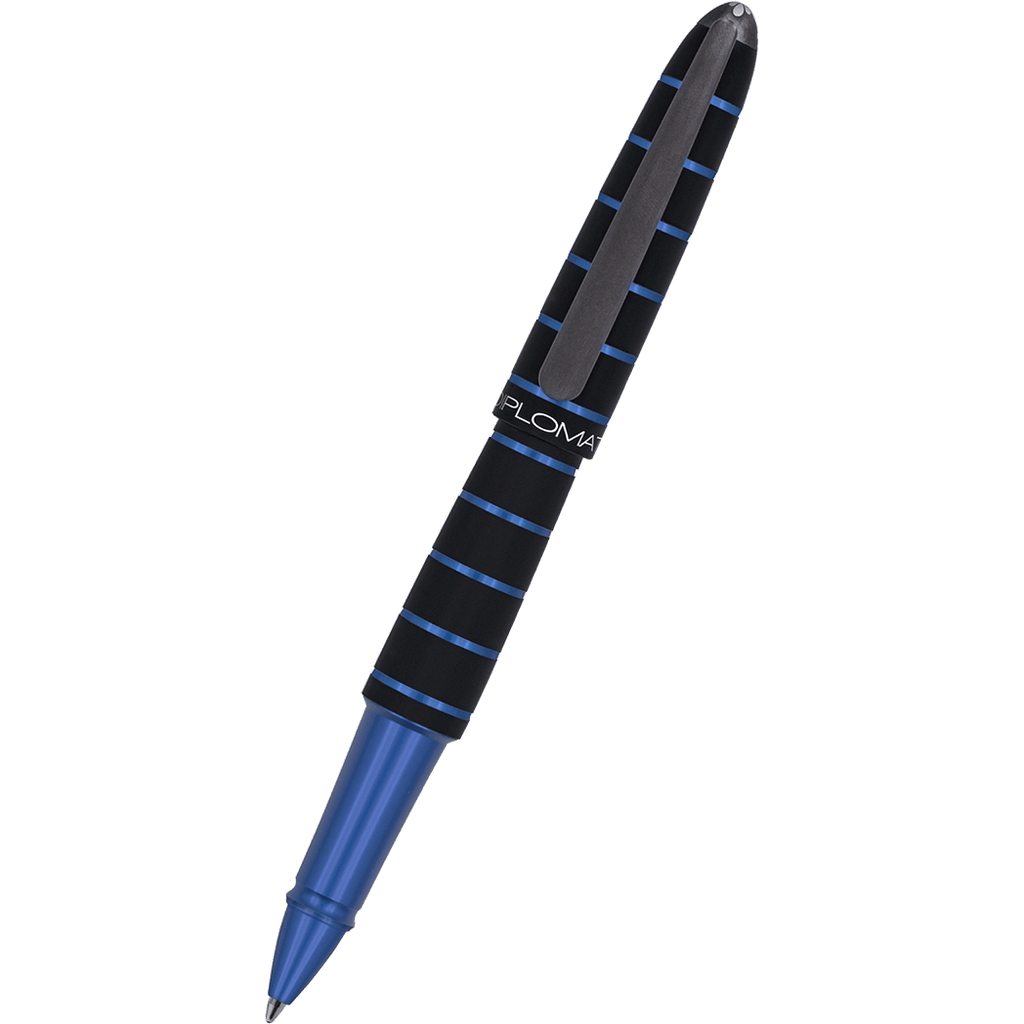 Diplomat Elox Ring Rollerball Pen - Blue - Pen Boutique Ltd