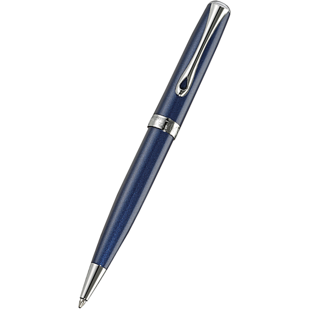 Diplomat Excellence A2 EasyFLOW Ballpoint Pen - Chrome Trim - Midnight Blue-Pen Boutique Ltd