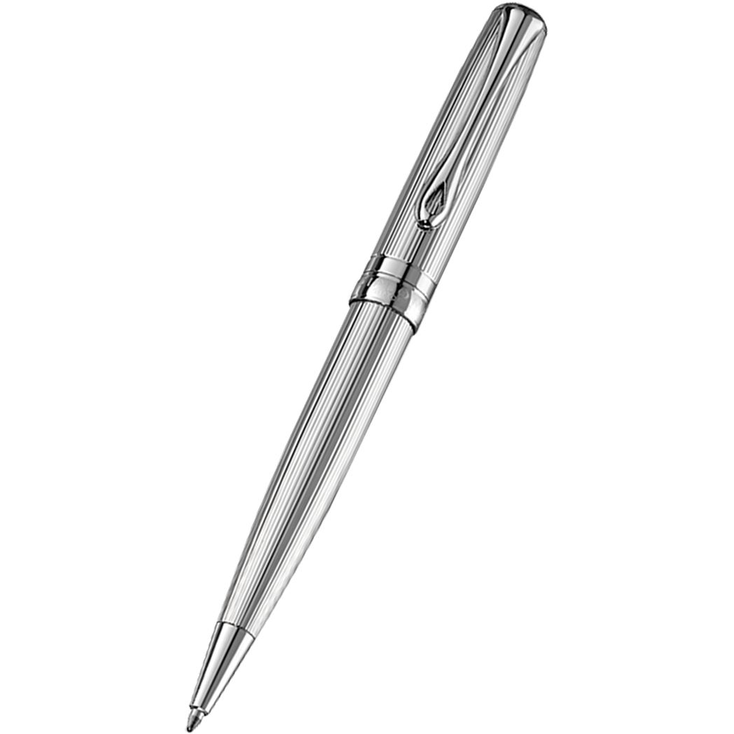 Diplomat Excellence A2 EasyFLOW Ballpoint Pen - Guilloche Chrome - Pen Boutique Ltd