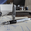 Diplomat Excellence A2 Fountain Pen - Guilloche Chrome - Pen Boutique Ltd