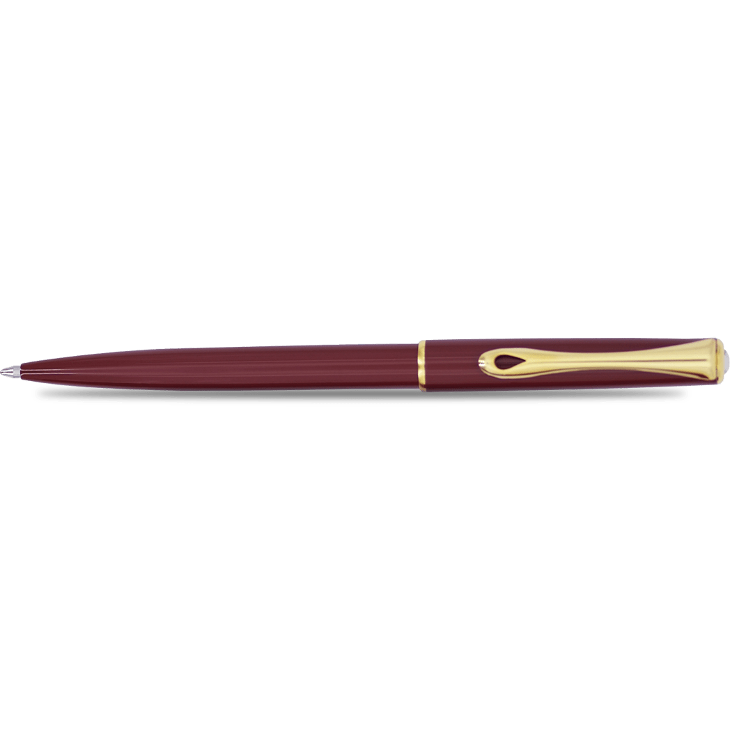 Diplomat Traveller EasyFLOW Ballpoint Pen - Dark Red - Gold - Pen Boutique Ltd
