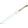 Diplomat Traveller EasyFLOW Ballpoint Pen - Snowwhite - Gold Trim - Pen Boutique Ltd