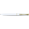 Diplomat Traveller EasyFLOW Ballpoint Pen - Snowwhite - Gold Trim - Pen Boutique Ltd