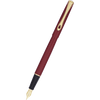 Diplomat Traveller Fountain Pen - Dark Red - Gold - Pen Boutique Ltd
