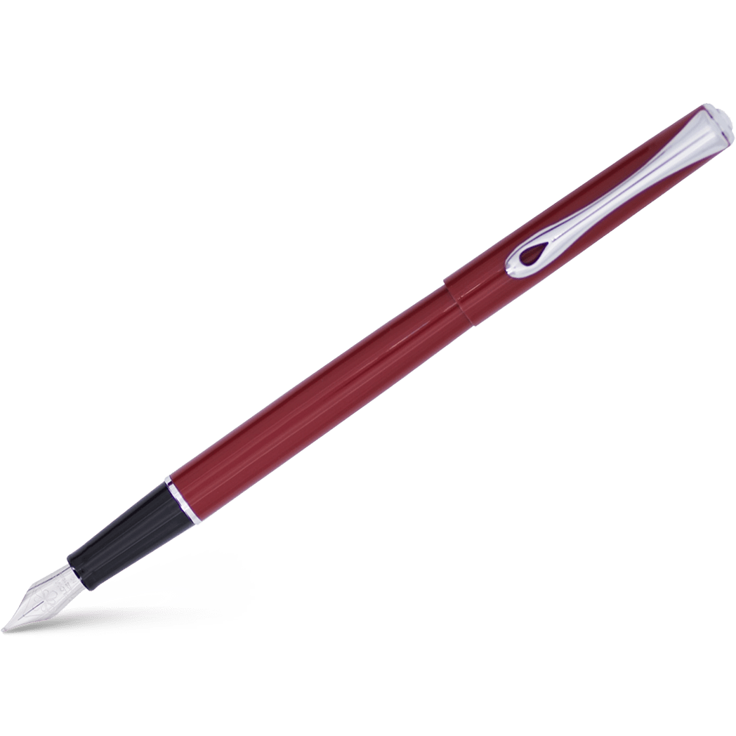 Diplomat Traveller Fountain Pen - Dark Red - Pen Boutique Ltd