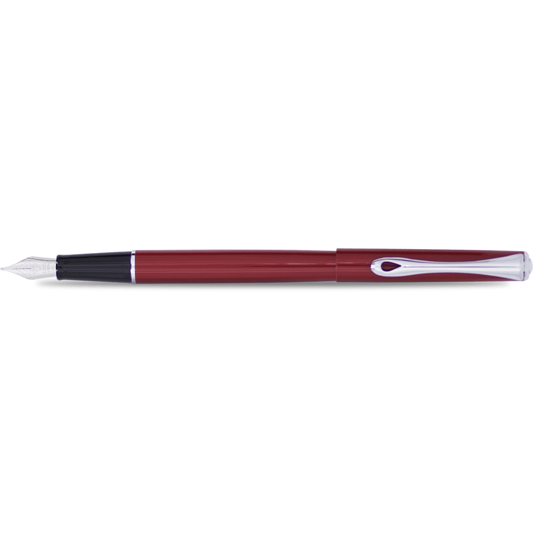 Diplomat Traveller Fountain Pen - Dark Red - Pen Boutique Ltd