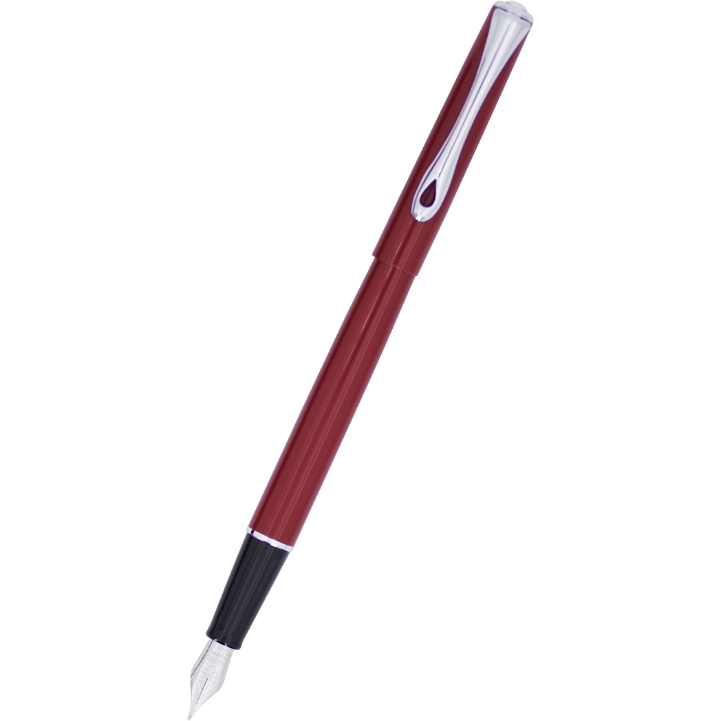Diplomat Traveller Fountain Pen - Dark Red - Pen Boutique Ltd
