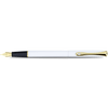 Diplomat Traveller Fountain Pen - Snowwhite - Gold Trim - Pen Boutique Ltd