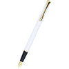 Diplomat Traveller Fountain Pen - Snowwhite - Gold Trim - Pen Boutique Ltd
