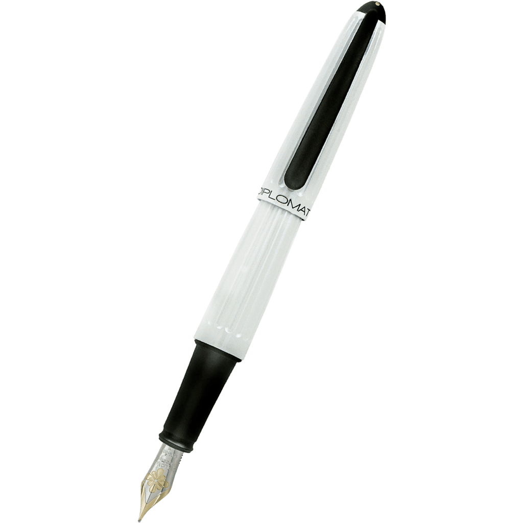 Diplomat Aero 14K Fountain Pen - Lacquer White - Pen Boutique Ltd