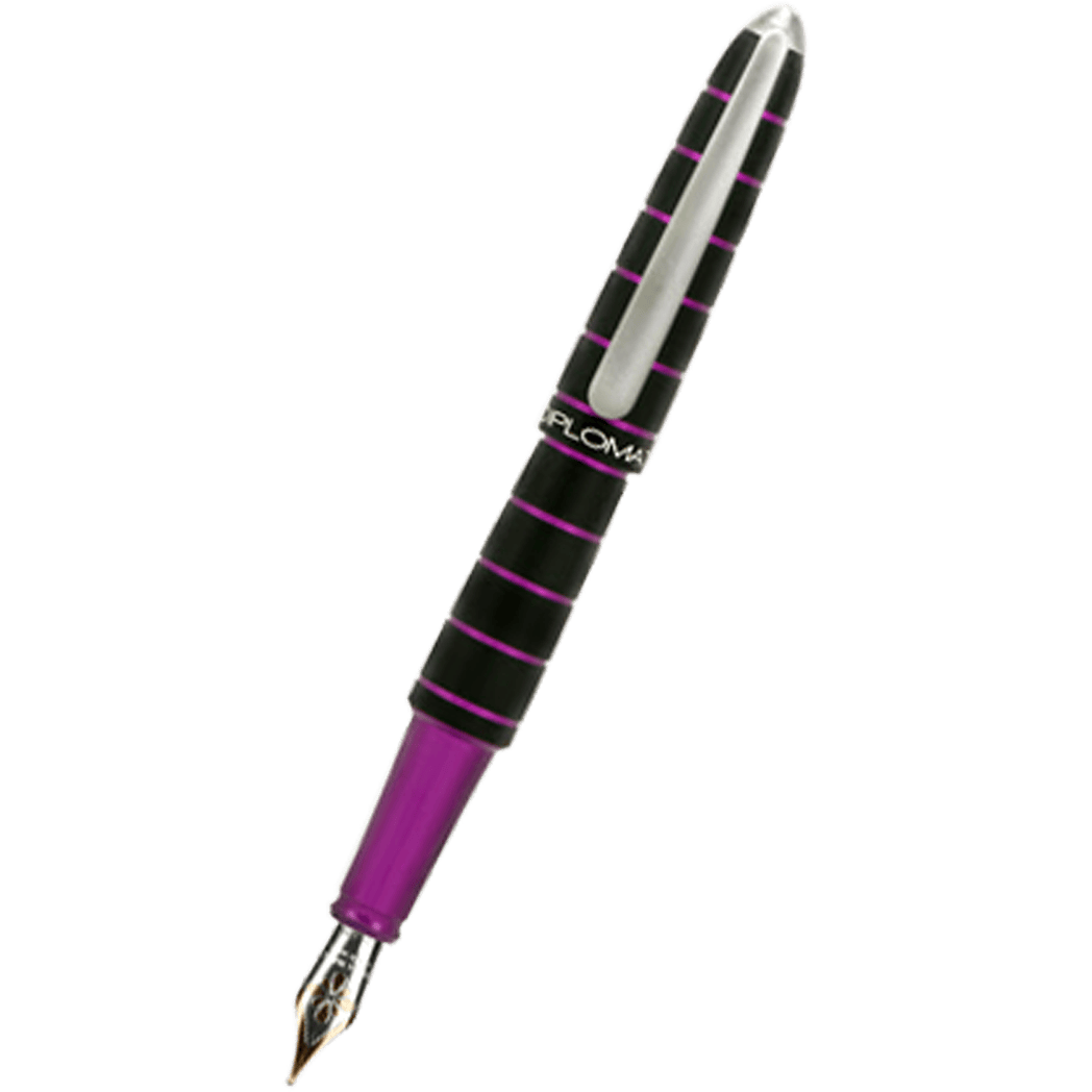 Diplomat Elox Ring Fountain Pen - Purple - 14K Gold Nib - Pen Boutique Ltd