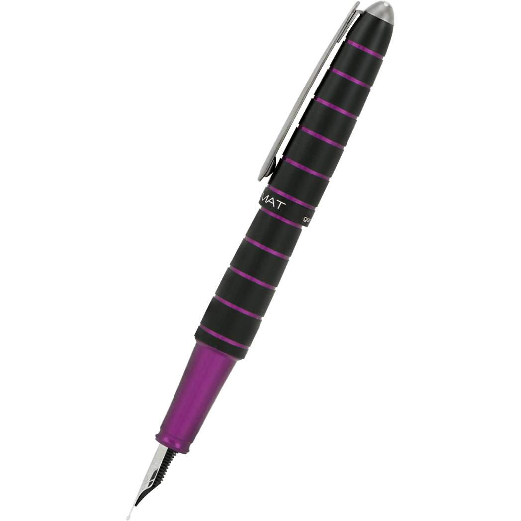 Diplomat Elox Ring Fountain Pen - Purple - Stainless Steel Nib - Pen Boutique Ltd