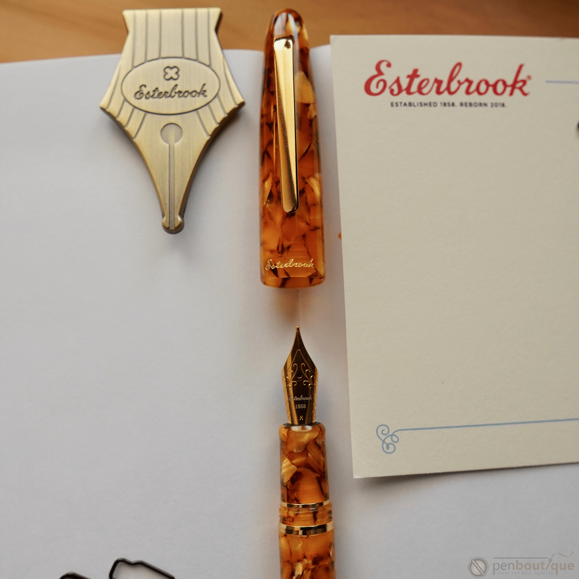 Esterbrook Estie Fountain Pen - Honeycomb - Gold Trim - Pen Boutique Ltd