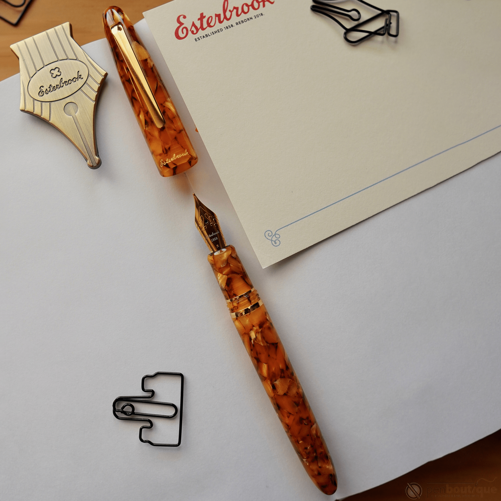 Esterbrook Estie Fountain Pen - Honeycomb - Gold Trim - Pen Boutique Ltd