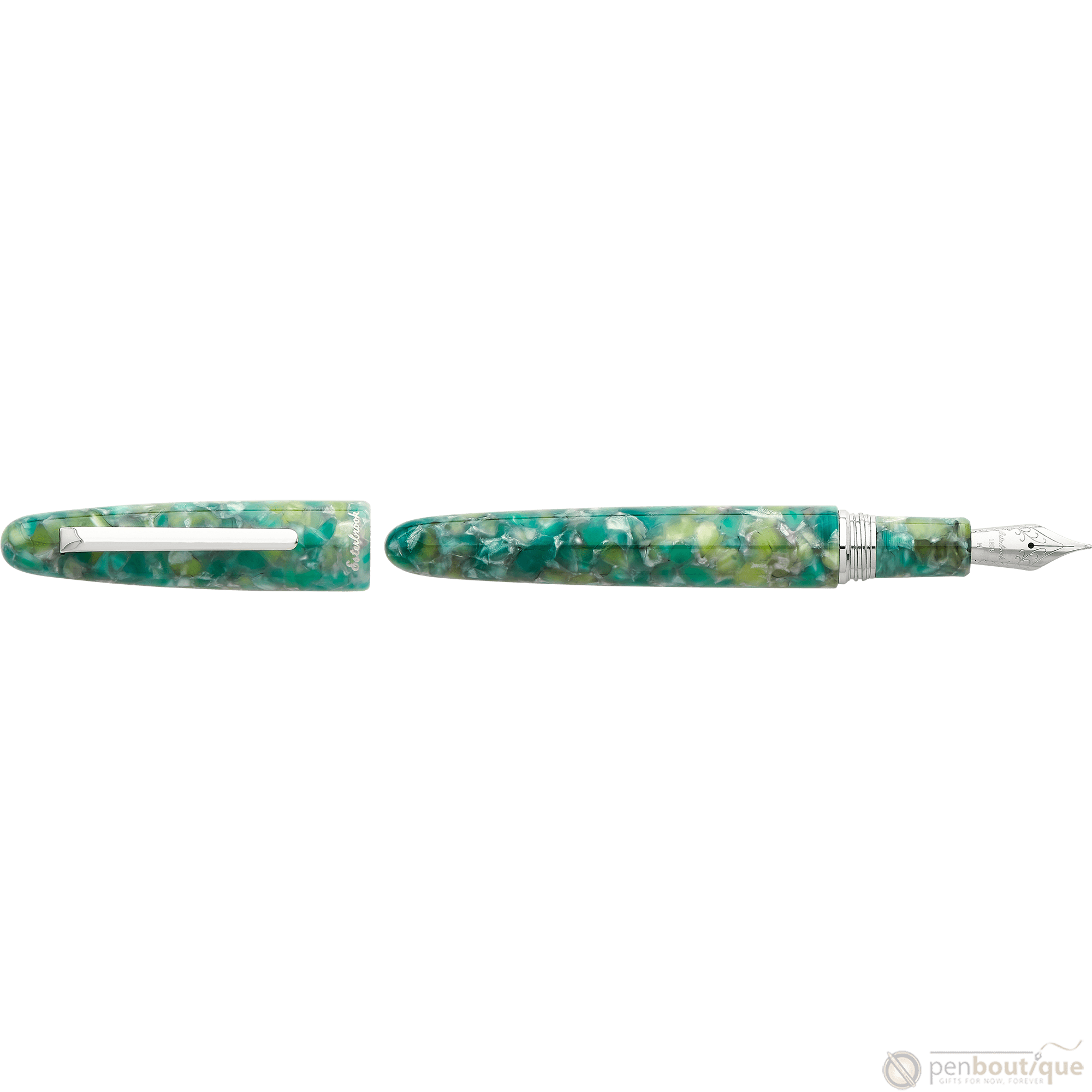 Esterbrook Estie Fountain Pen - Sea Glass - Palladium Trim - Oversized - Pen Boutique Ltd