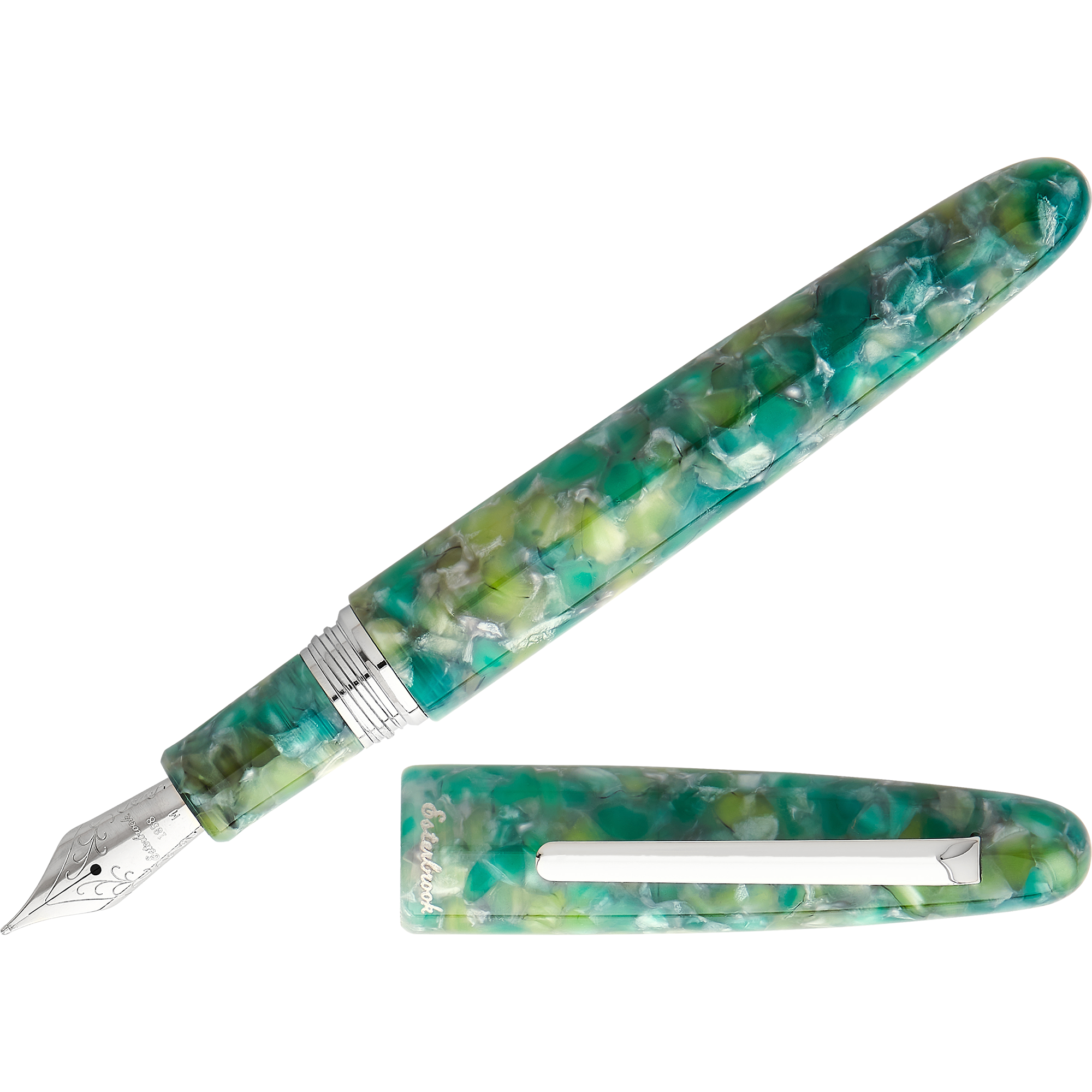 Esterbrook Estie Fountain Pen - Sea Glass - Palladium Trim - Oversized - Pen Boutique Ltd
