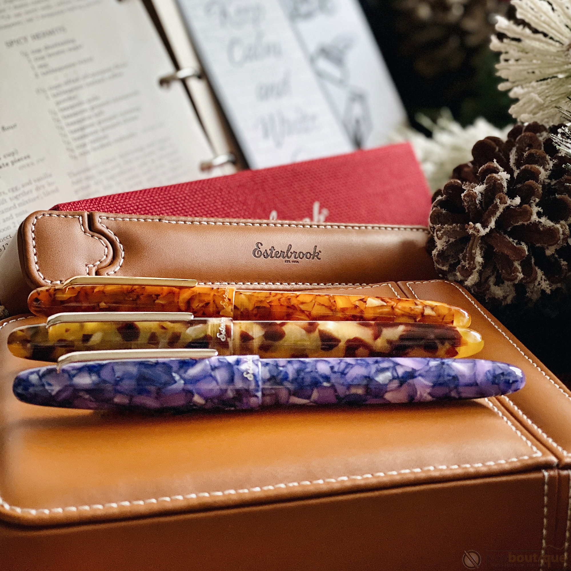 Esterbrook Estie Fountain Pen - Honeycomb - Silver Trim-Pen Boutique Ltd