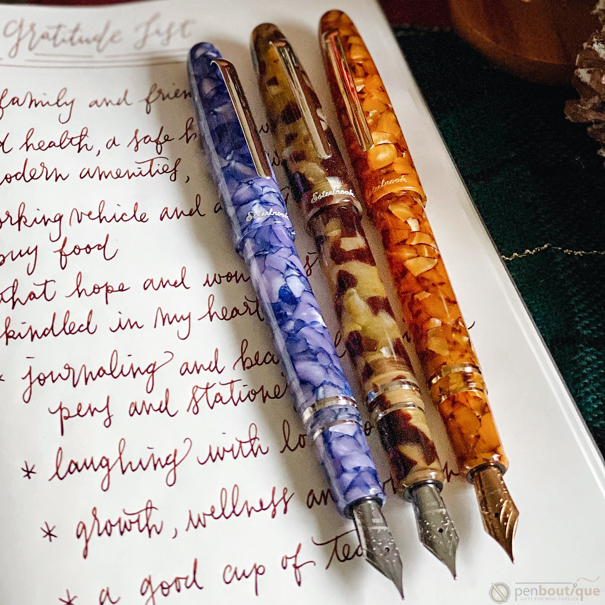 Esterbrook Estie Fountain Pen - Honeycomb - Silver Trim-Pen Boutique Ltd